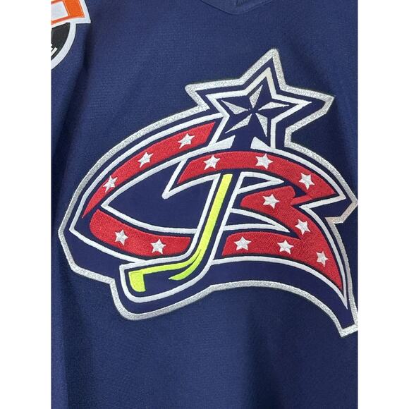 Columbus Blue Jackets Men’s Jersey Center Ice Embroidered NHL Navy Blue Size XXL - Picture 4 of 9